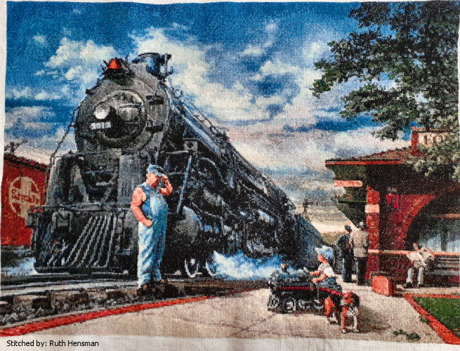 cross stitch pattern Whistle Stop