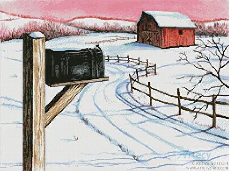 cross stitch pattern Winter Delivery