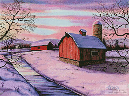 cross stitch pattern Winter in New England