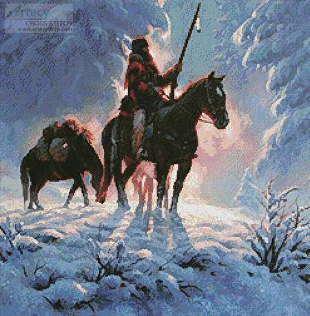 cross stitch pattern Winter's Embrace