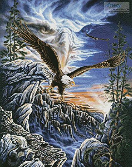 cross stitch pattern 10 Eagles