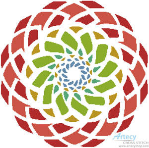 cross stitch pattern Abstract Spiral
