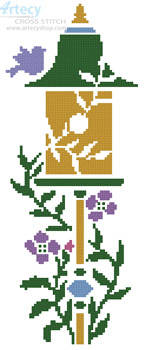 cross stitch pattern Birdhouse