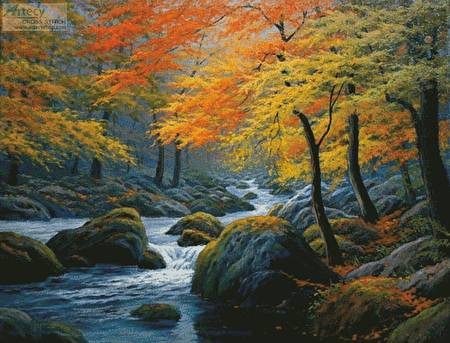 cross stitch pattern Beside the River (Large)