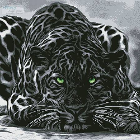 cross stitch pattern Black Leopard