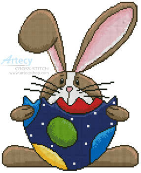 cross stitch pattern Bunny and Egg