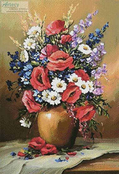 cross stitch pattern Bouquet of Field Flowers