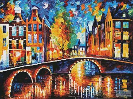 cross stitch pattern The Bridges of Amsterdam