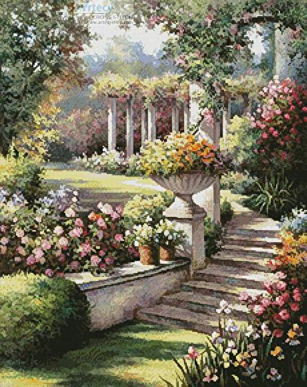 cross stitch pattern Beautiful Garden