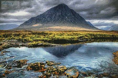 cross stitch pattern Buachaille Etive Mor Glencoe
