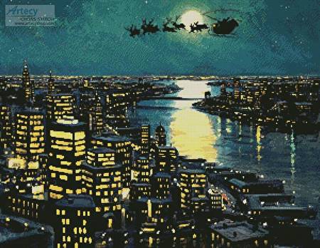 cross stitch pattern By the Light of the Moon