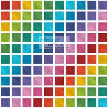 cross stitch pattern Coloured Square