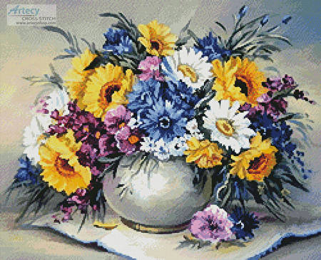 cross stitch pattern Colourful Bouquet