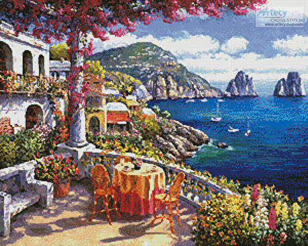 cross stitch pattern Capri Morning
