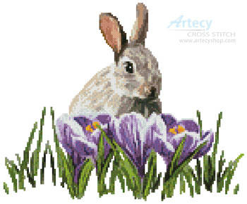 cross stitch pattern Crocus Bunny