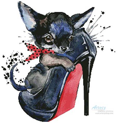 cross stitch pattern Cute Chihuahua