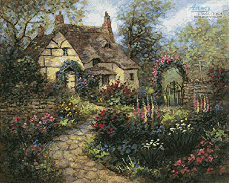 cross stitch pattern Cottage Garden
