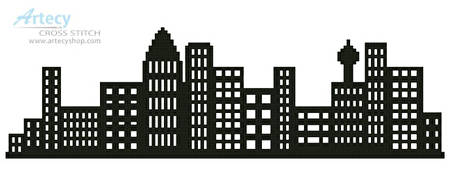 cross stitch pattern City Skyline