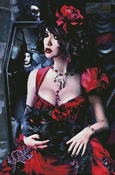 cross stitch pattern Dark Mirror