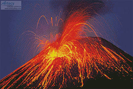 cross stitch pattern Eruption