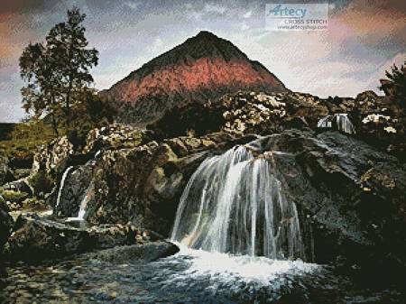 cross stitch pattern First Light on the Buachaille