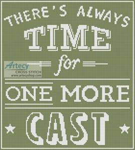 cross stitch pattern Fishing Quote 3