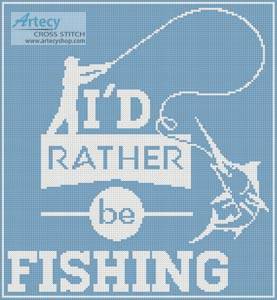 cross stitch pattern Fishing Quote 4