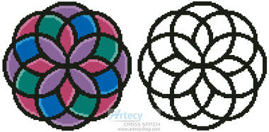 cross stitch pattern Geometric Design 1