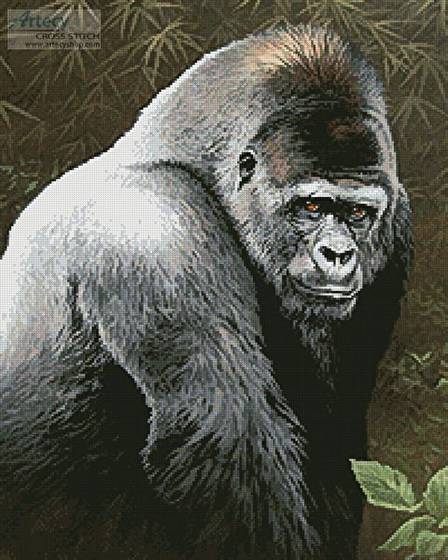 cross stitch pattern Great Ape (Crop)
