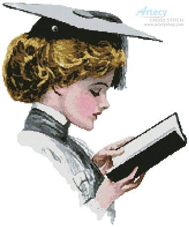 cross stitch pattern Graduation Blonde