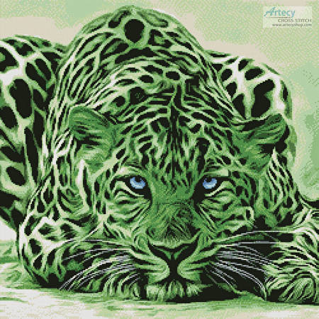 cross stitch pattern Green Leopard