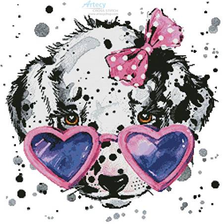 cross stitch pattern Groovy Pup