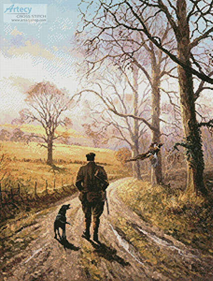 cross stitch pattern Home from the Shoot