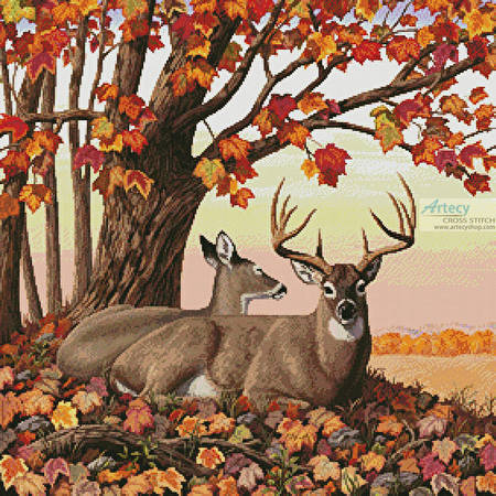 cross stitch pattern Hilltop Retreat