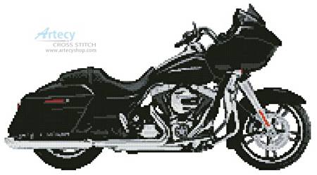 cross stitch pattern Harley Road Glide