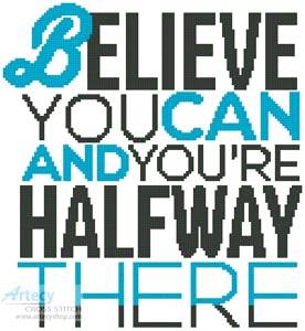 cross stitch pattern Inspirational Quote 1