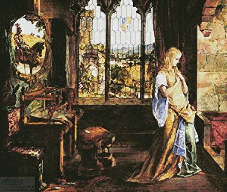 cross stitch pattern Lady of Shalott