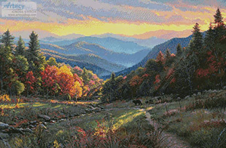 cross stitch pattern The Light of Evening