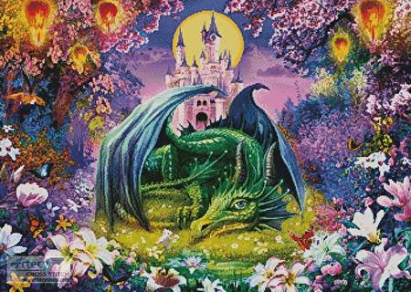 cross stitch pattern Little Dragon