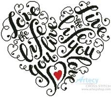 cross stitch pattern Love the Life