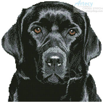 cross stitch pattern Mini Black Labrador