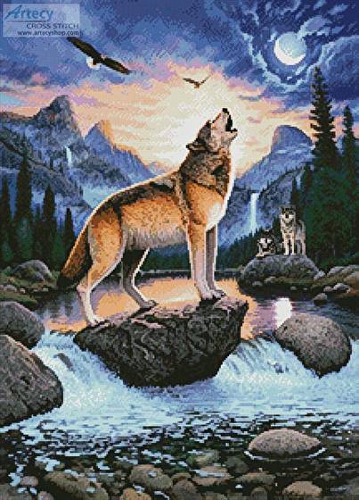 cross stitch pattern Midnight Call