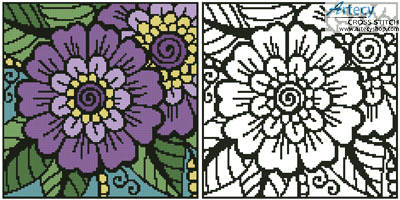 cross stitch pattern Mini Flower Design 1