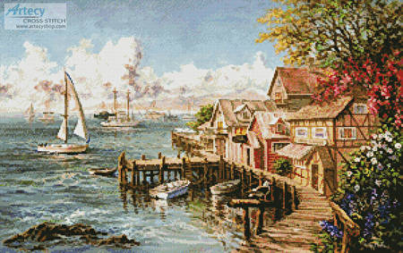 cross stitch pattern Mariner's Haven