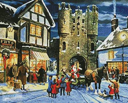 cross stitch pattern Market Square - (Crop 1)