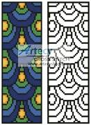 cross stitch pattern Peacock Feathers Bookmark