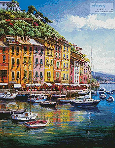 cross stitch pattern Portofino Vista
