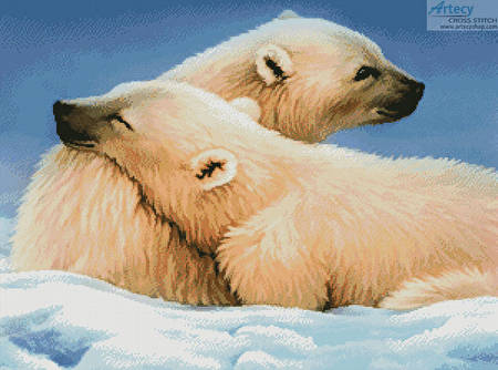 cross stitch pattern Polar Bears