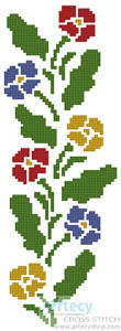 cross stitch pattern Primrose Border