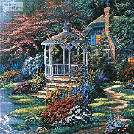 cross stitch pattern Secret Hideaway (Crop)